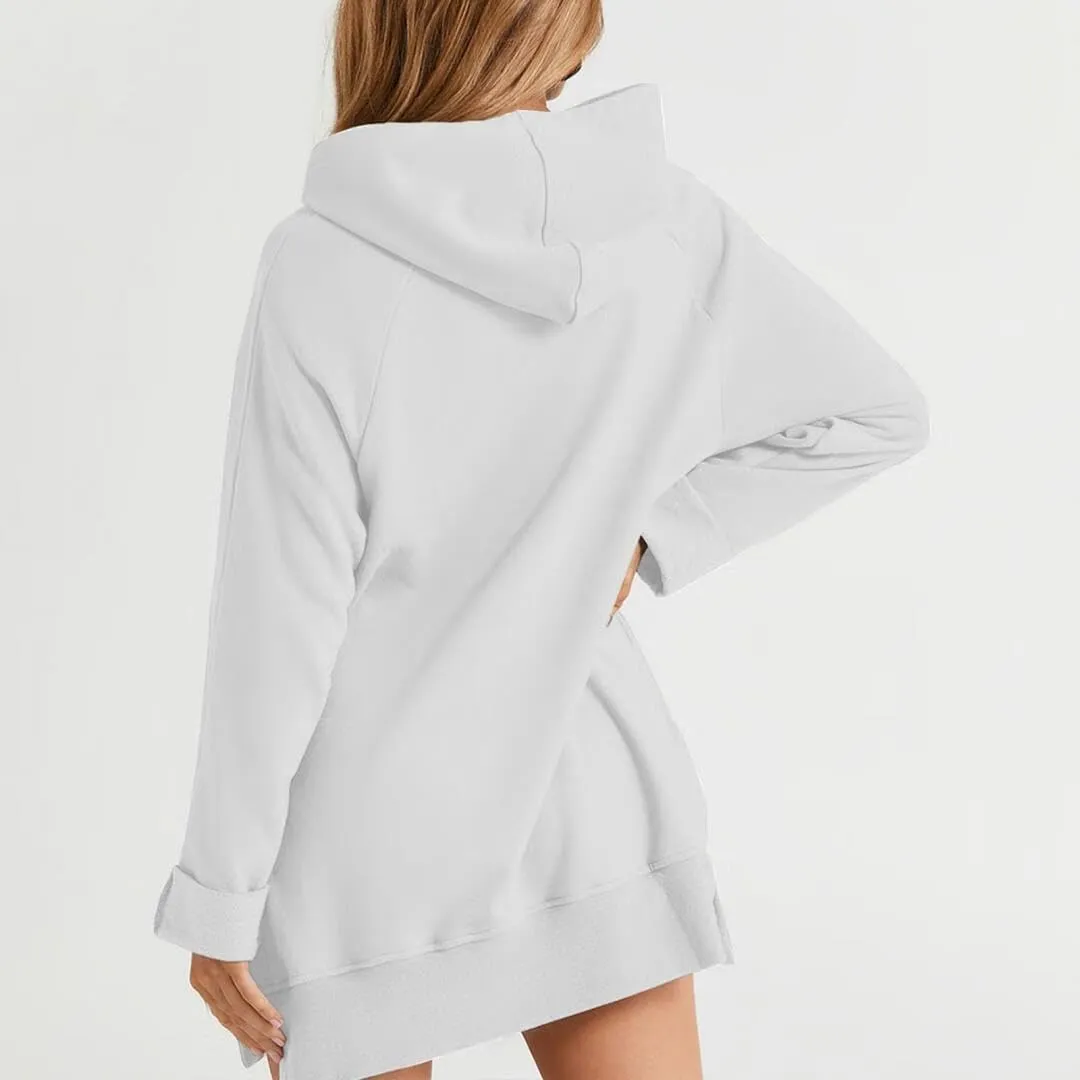 FMCHICO Women's Casual Oversized Fleece Hoodie Sweatshirts Loose Pullover Tunic Fall Outfits