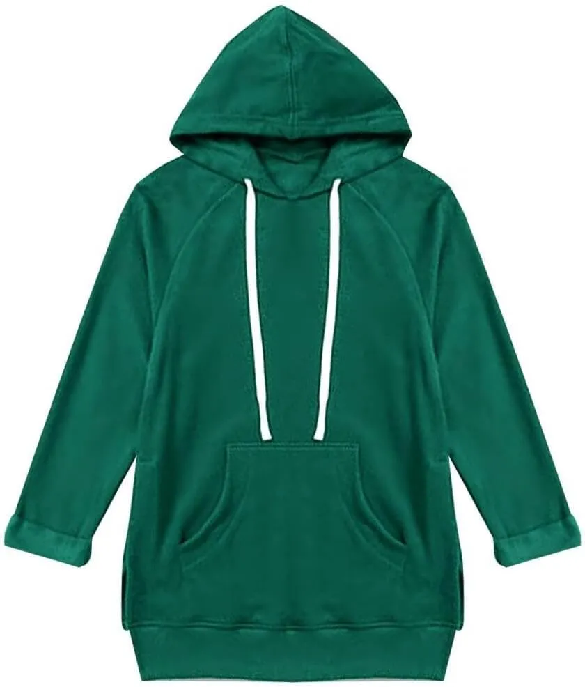 FMCHICO Women's Casual Oversized Fleece Hoodie Sweatshirts Loose Pullover Tunic Fall Outfits