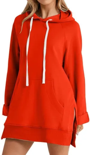 FMCHICO Women's Casual Oversized Fleece Hoodie Sweatshirts Loose Pullover Tunic Fall Outfits