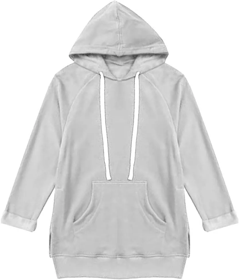 FMCHICO Women's Casual Oversized Fleece Hoodie Sweatshirts Loose Pullover Tunic Fall Outfits