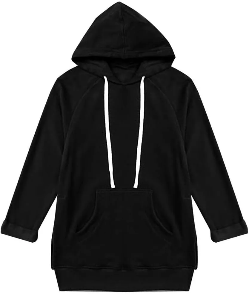 FMCHICO Women's Casual Oversized Fleece Hoodie Sweatshirts Loose Pullover Tunic Fall Outfits