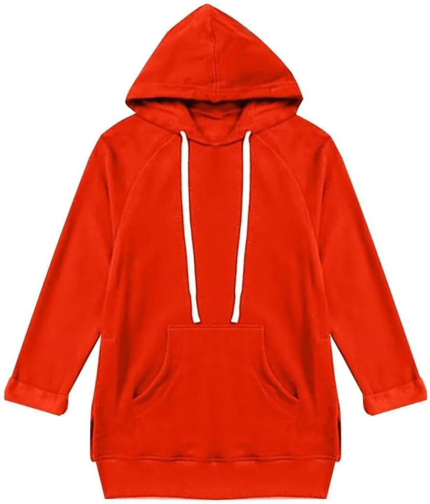 FMCHICO Women's Casual Oversized Fleece Hoodie Sweatshirts Loose Pullover Tunic Fall Outfits