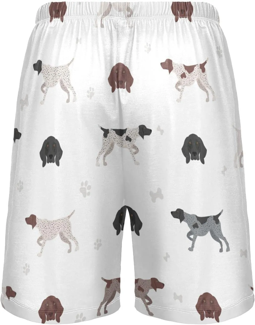 German Shorthaired Pointer Pattern Dog Animal Men's Pajama Pants Shorts Sleepwear Lounge Pajama Bottoms