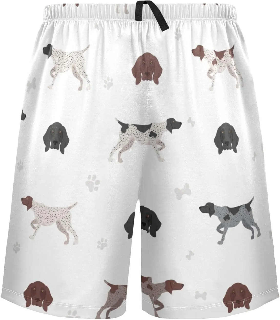 German Shorthaired Pointer Pattern Dog Animal Men's Pajama Pants Shorts Sleepwear Lounge Pajama Bottoms