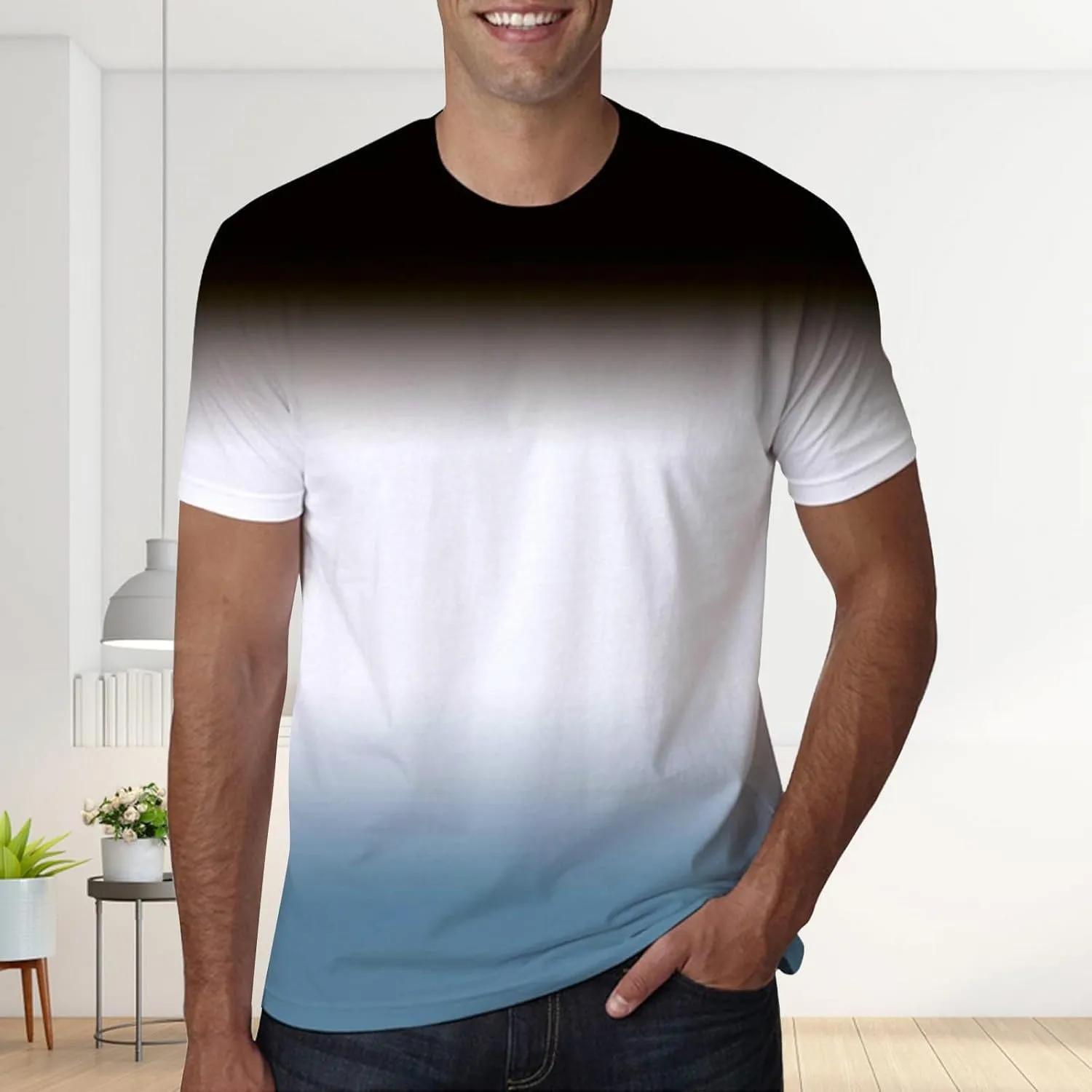 Graphic Tees Men Short Sleeve Soft Cotton Big and Tall Vintage Tshirts Gym Workout Casual Shirts Summer Clothes