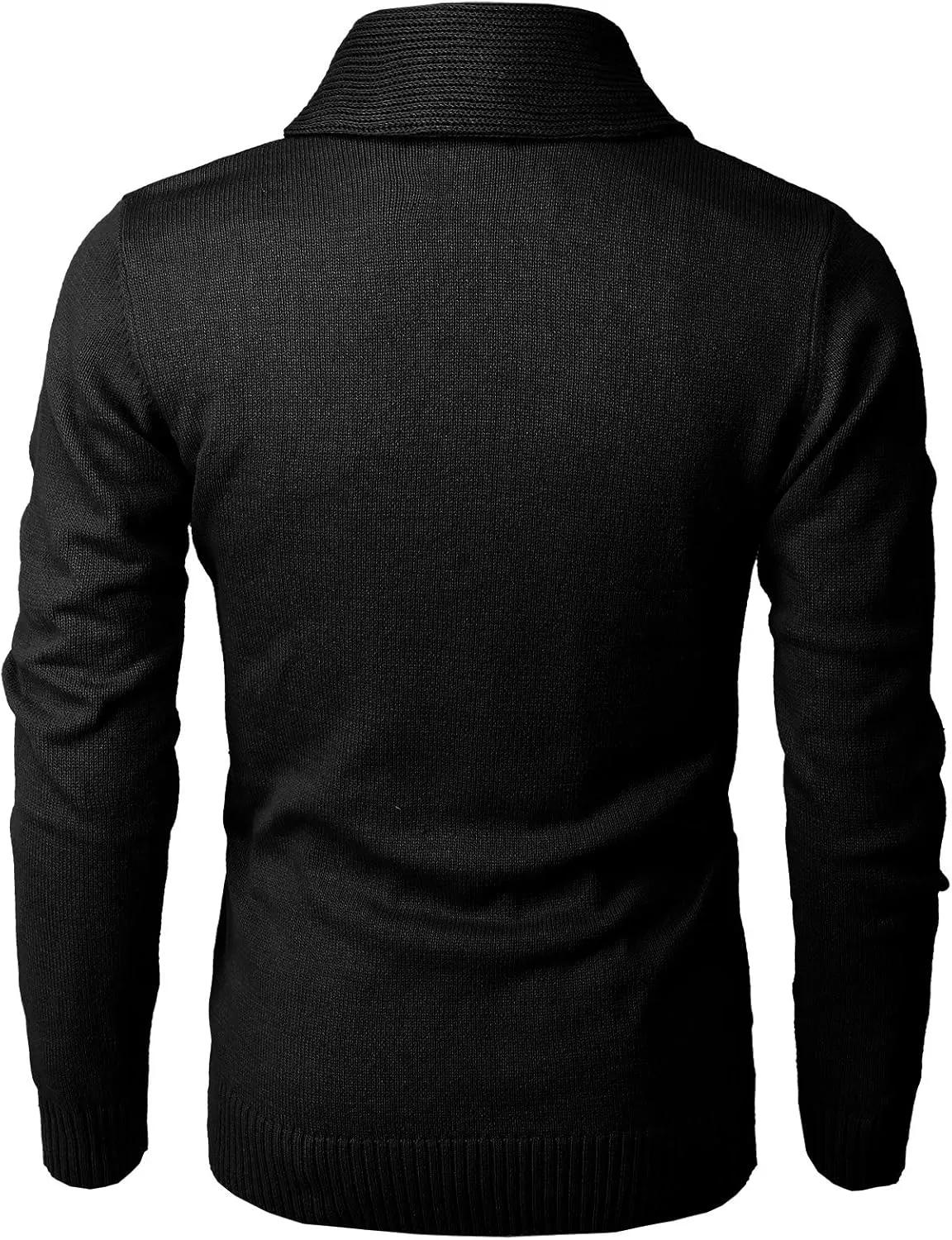 H2H Mens Casual Comfortable Fit Cardigan Sweater Shawl Collar Soft Fabric