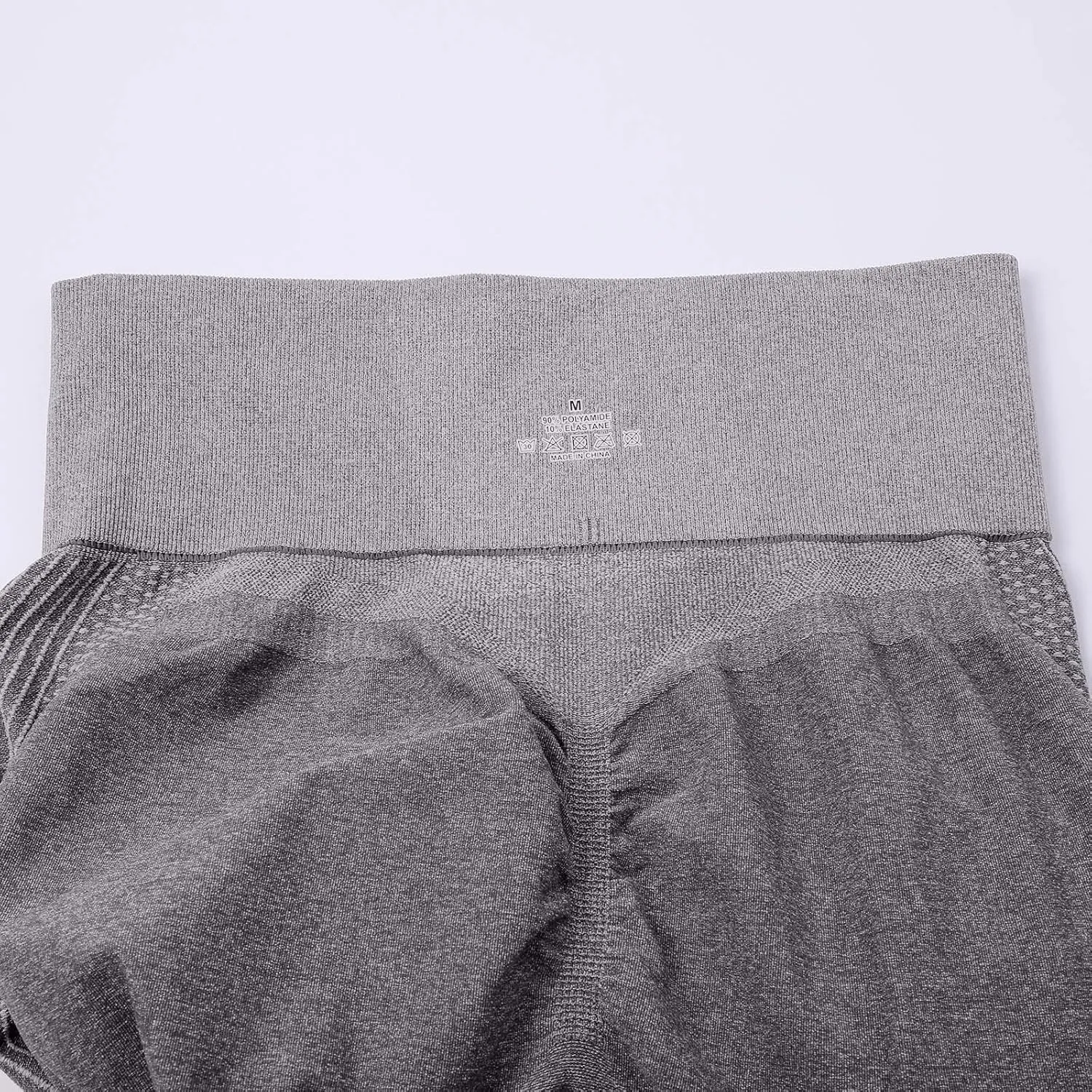High Waist Knit Seamless Yoga Pants for Women Striped Ruched Butt Lifting Tights Breathable Outdoor Running Fitness Leggings