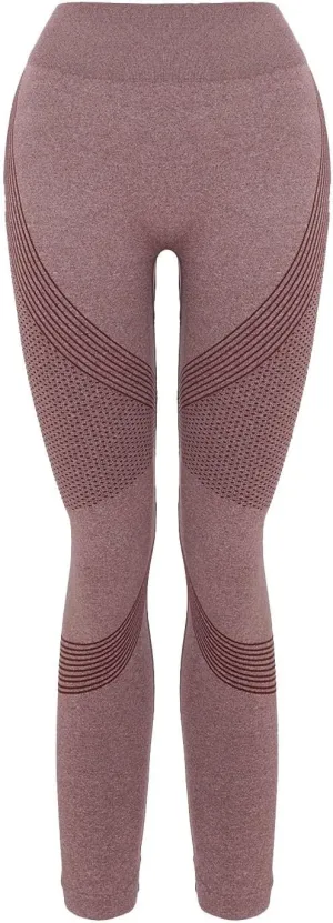 High Waist Knit Seamless Yoga Pants for Women Striped Ruched Butt Lifting Tights Breathable Outdoor Running Fitness Leggings