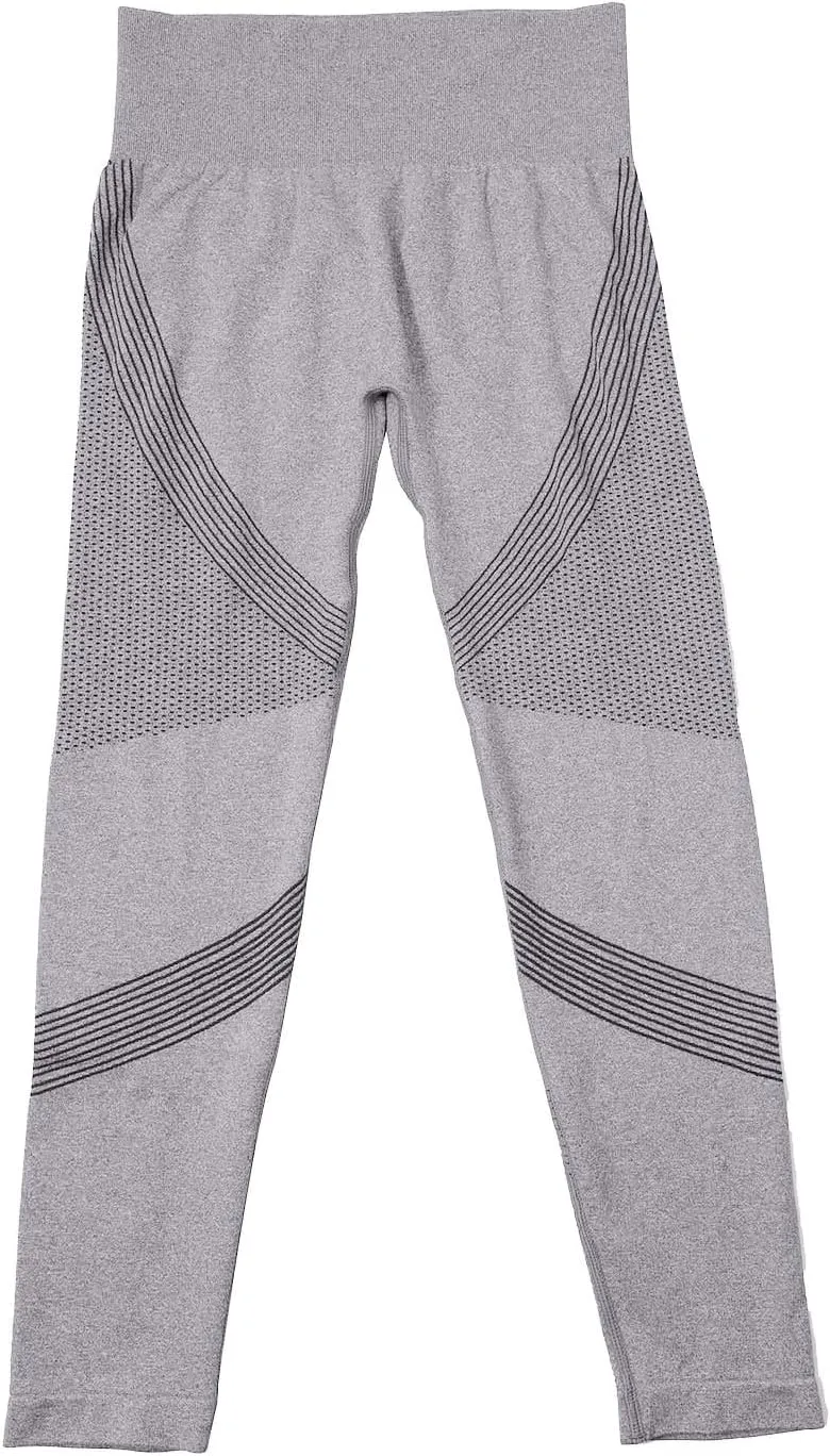 High Waist Knit Seamless Yoga Pants for Women Striped Ruched Butt Lifting Tights Breathable Outdoor Running Fitness Leggings
