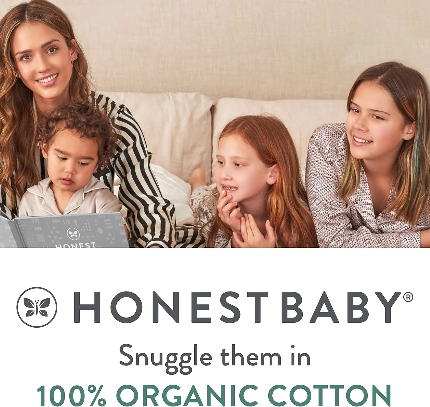 HonestBaby Baby and Toddler 4-Piece 100% Organic Cotton Pajama Sleepwear