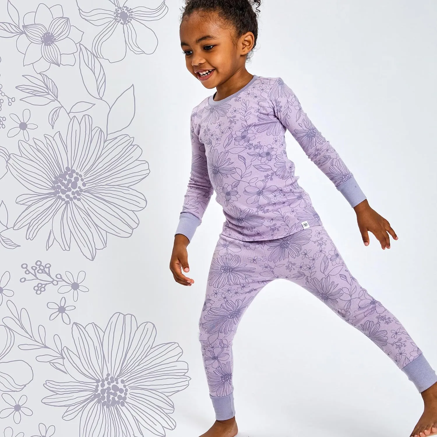 HonestBaby Baby and Toddler 4-Piece 100% Organic Cotton Pajama Sleepwear