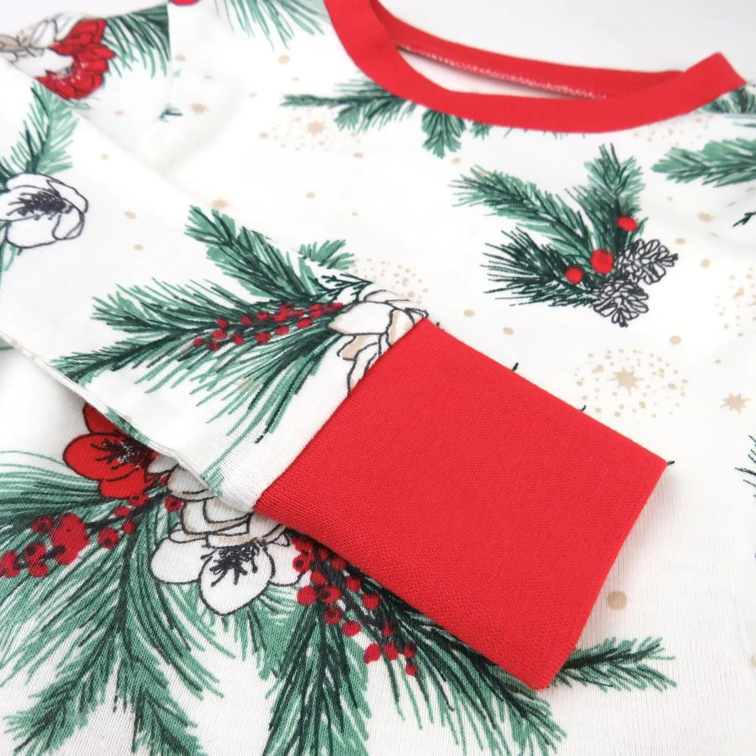 HonestBaby Holiday 2-Piece Pajamas Sleepwear Pjs 100% Organic Cotton for Baby, Toddler, Kids