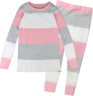 HonestBaby Multipack 2-Piece Pajamas Sleepwear Pjs 100% Organic Cotton for Infant Baby and Toddler Girls