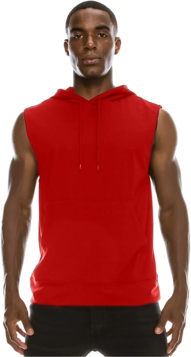 JC DISTRO USA-made Mens Active Lightweight Soft Fabric Sleeveless Hoodie (S~Big 6XL, Big