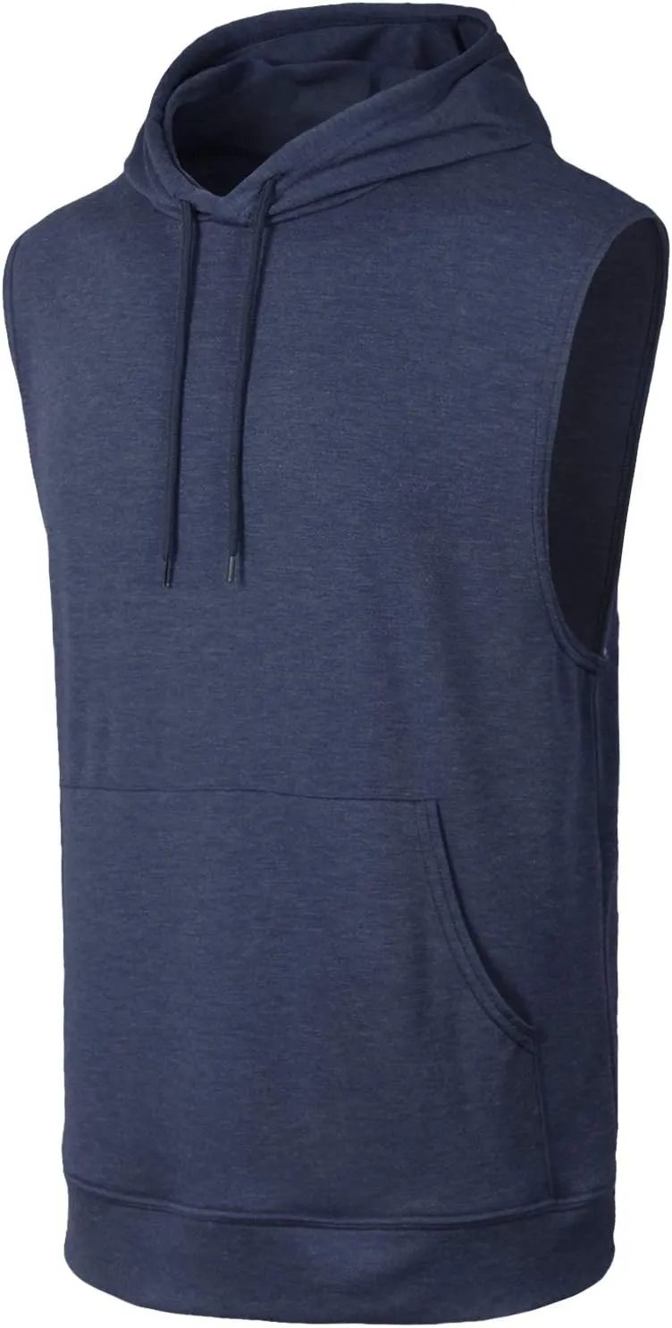 JC DISTRO USA-made Mens Active Lightweight Soft Fabric Sleeveless Hoodie (S~Big 6XL, Big