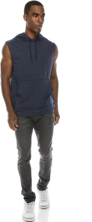 JC DISTRO USA-made Mens Active Lightweight Soft Fabric Sleeveless Hoodie (S~Big 6XL, Big