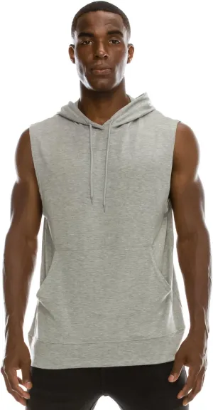 JC DISTRO USA-made Mens Active Lightweight Soft Fabric Sleeveless Hoodie (S~Big 6XL, Big