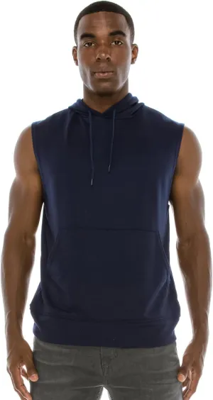 JC DISTRO USA-made Mens Active Lightweight Soft Fabric Sleeveless Hoodie (S~Big 6XL, Big