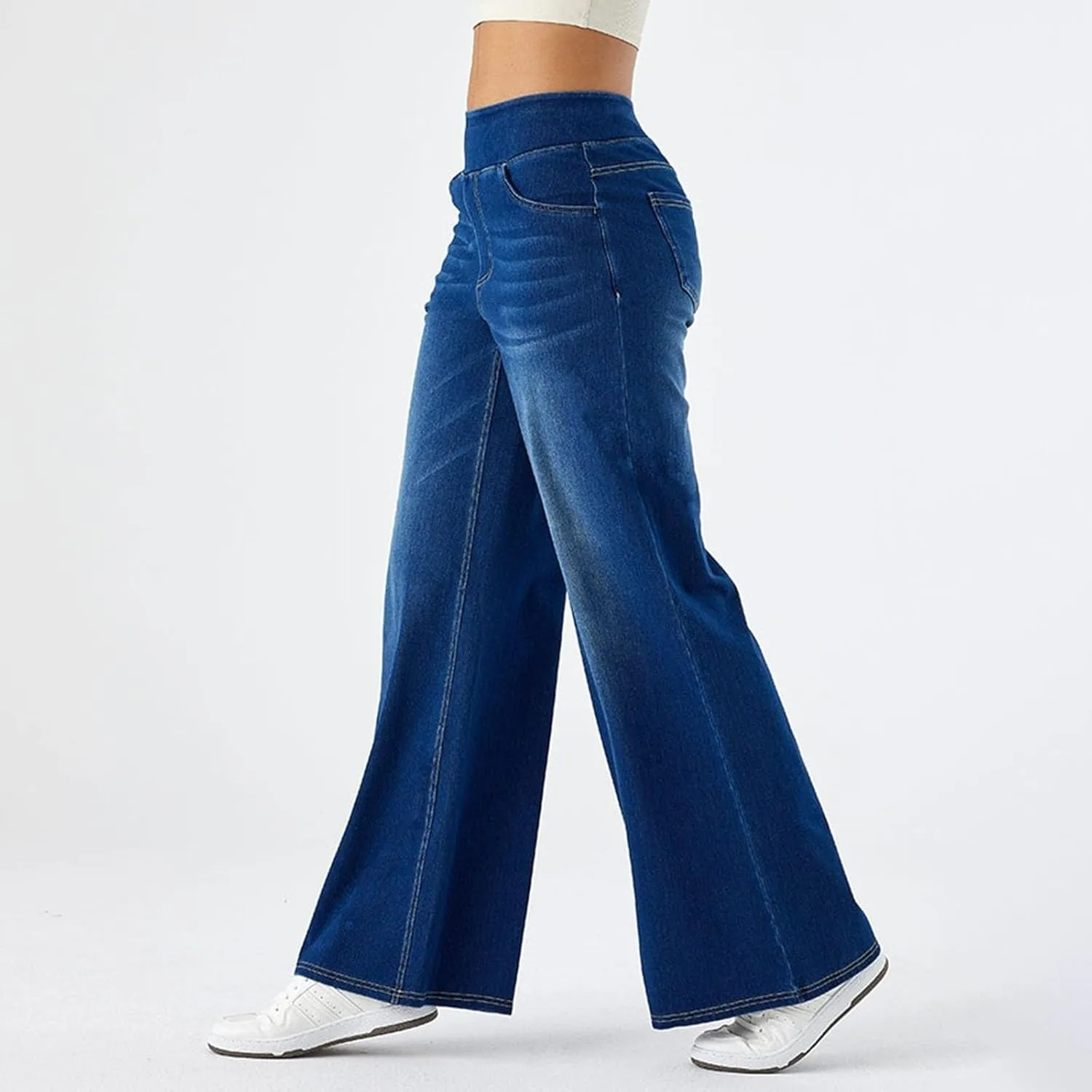 Jeans for Women 2025 Summer Trendy Boyfriend High Waisted Cargo Sweatpants Vintage Stretchy Pull On Denim Pants