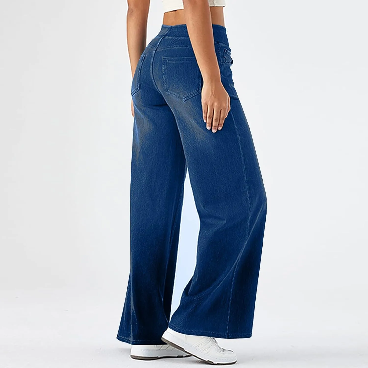 Jeans for Women 2025 Summer Trendy Boyfriend High Waisted Cargo Sweatpants Vintage Stretchy Pull On Denim Pants