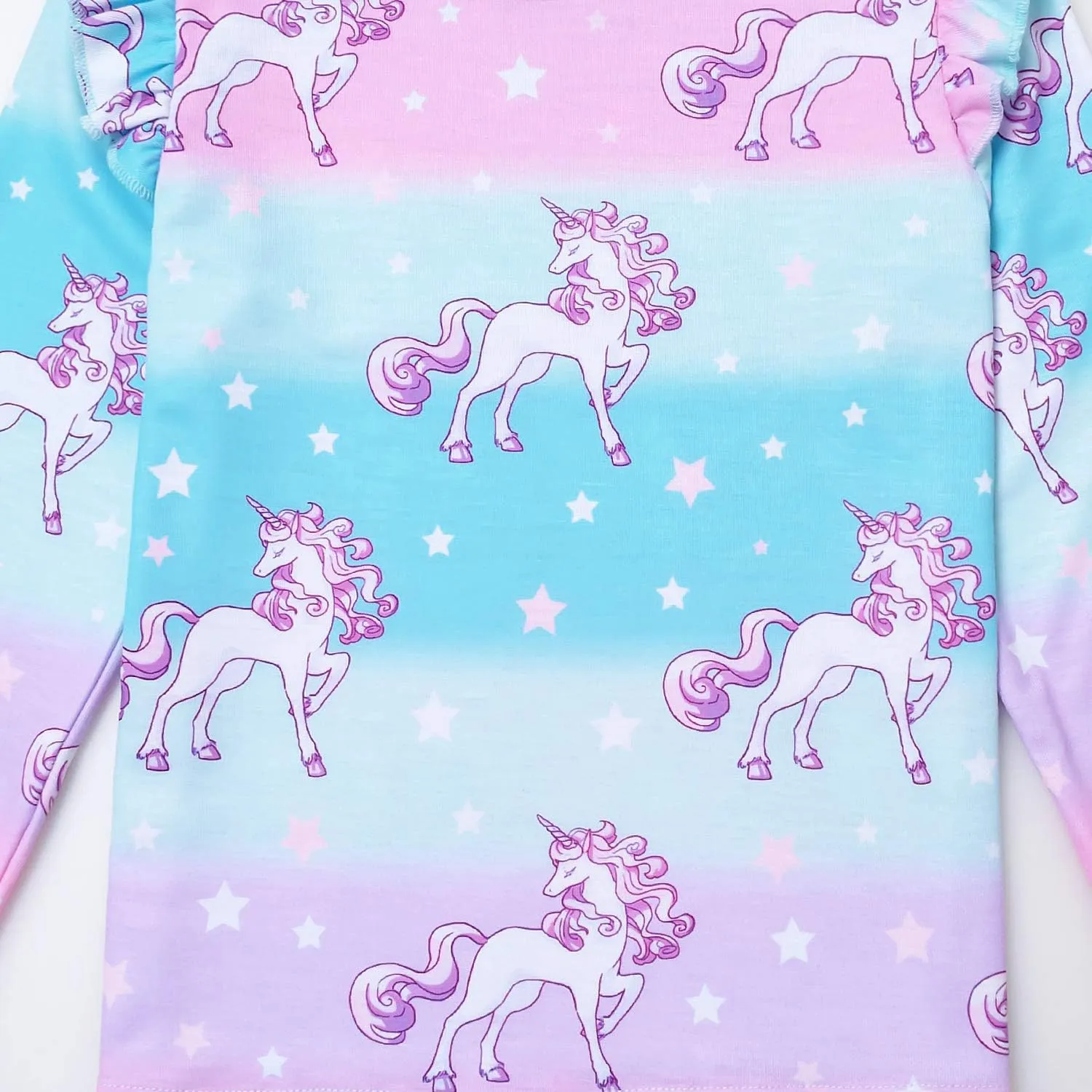 Jxstar Girls Pajamas Pjs Set Flutter Sleeve Sleepwear Kids Fall Winter Cotton Night Clothes
