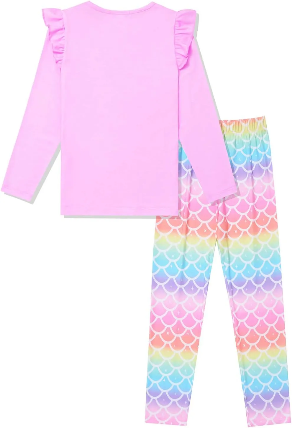 Jxstar Girls Pajamas Pjs Set Flutter Sleeve Sleepwear Kids Fall Winter Cotton Night Clothes