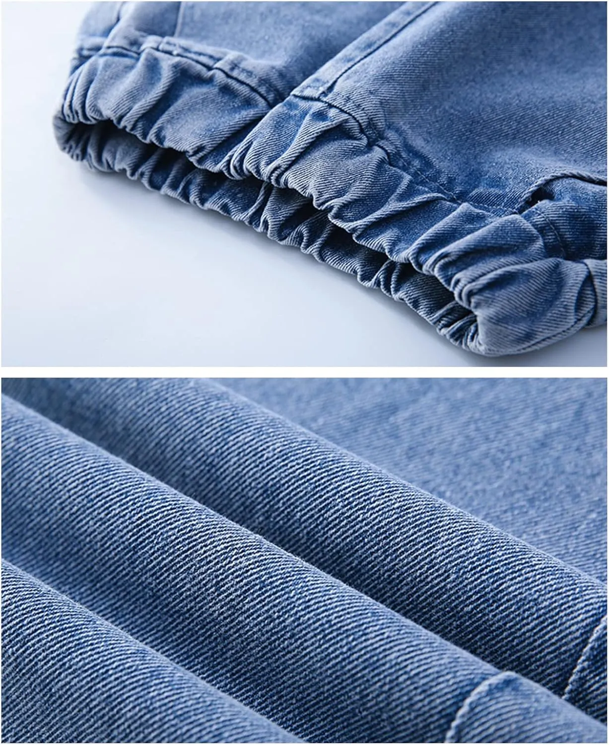 Kid Bootcut Jeans Girl Wide Straight Leg Pants Cute Loose Fit Causal Stylish Trousers Stretch Fashion Elastic Waist Jeans