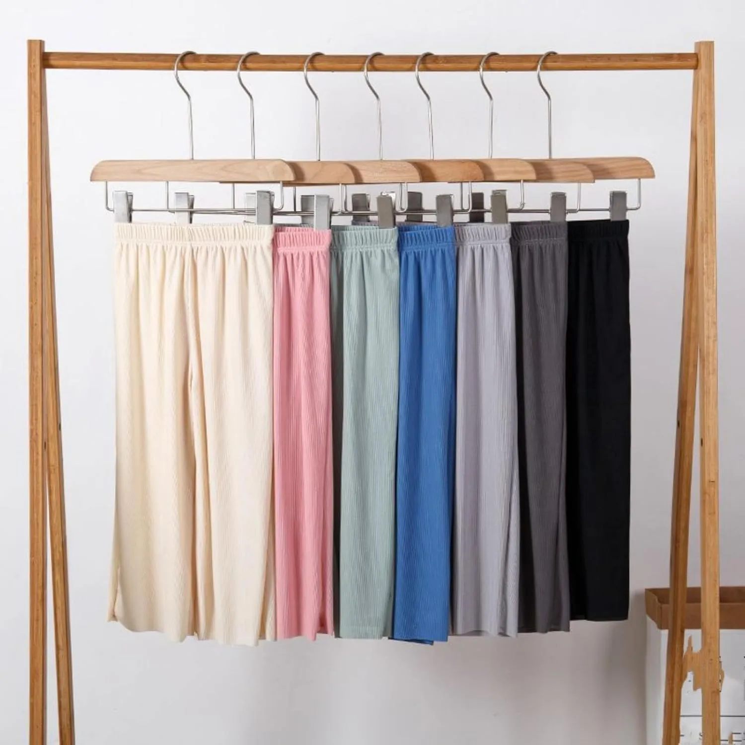 Kids Girl Trendy Wide Leg Baggy Pants Straight Leg Loose Trousers Toddler Elastic Waist Breathable Cotton Sweatpants