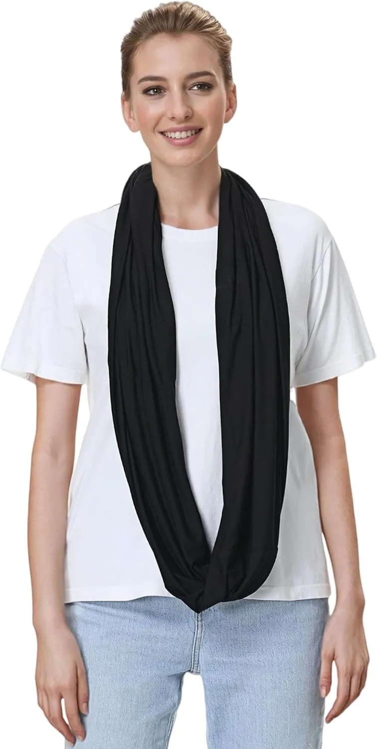 Lina & Lily Premium Modal Jersey Knit Women's Infinity Scarf Loop Lightweight