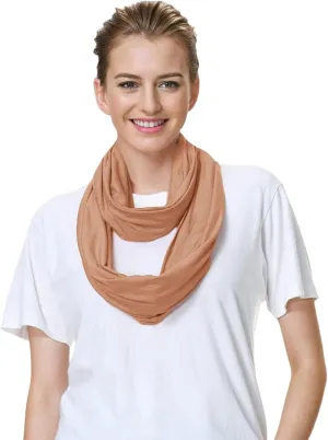 Lina & Lily Premium Modal Jersey Knit Women's Infinity Scarf Loop Lightweight