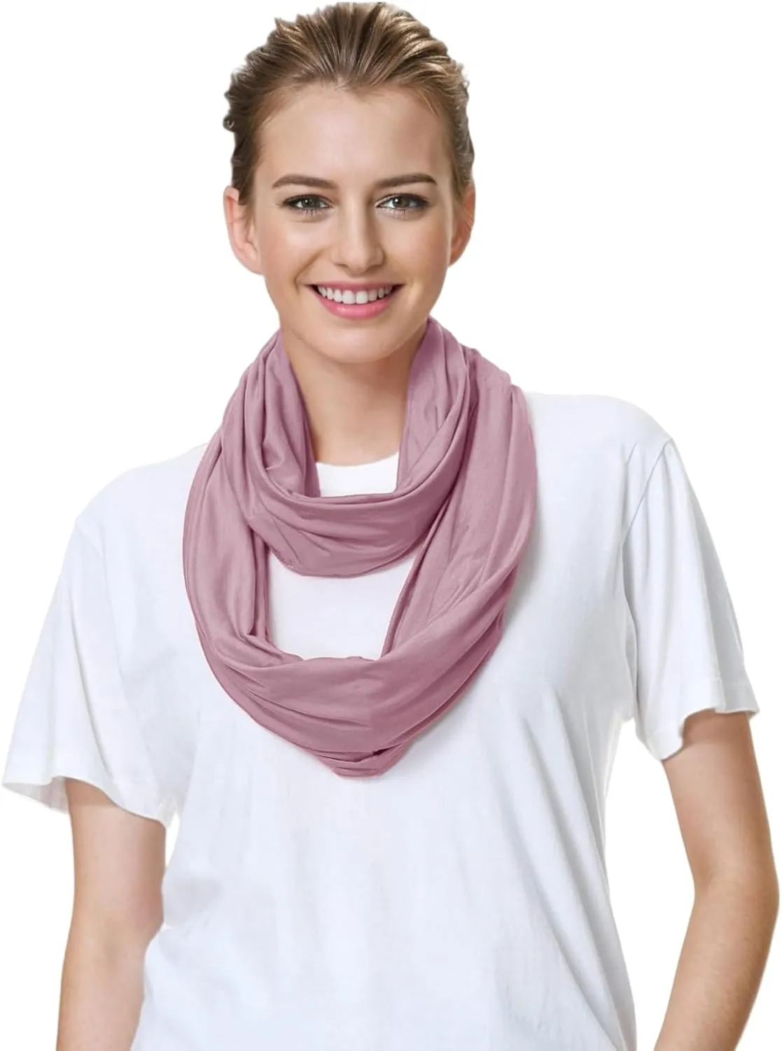 Lina & Lily Premium Modal Jersey Knit Women's Infinity Scarf Loop Lightweight