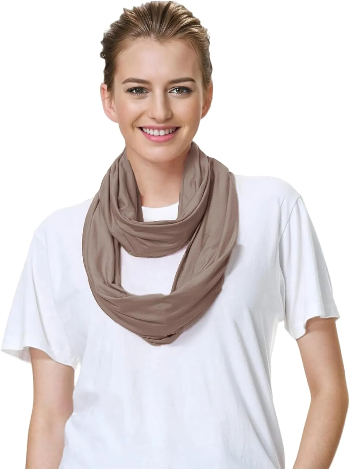 Lina & Lily Premium Modal Jersey Knit Women's Infinity Scarf Loop Lightweight