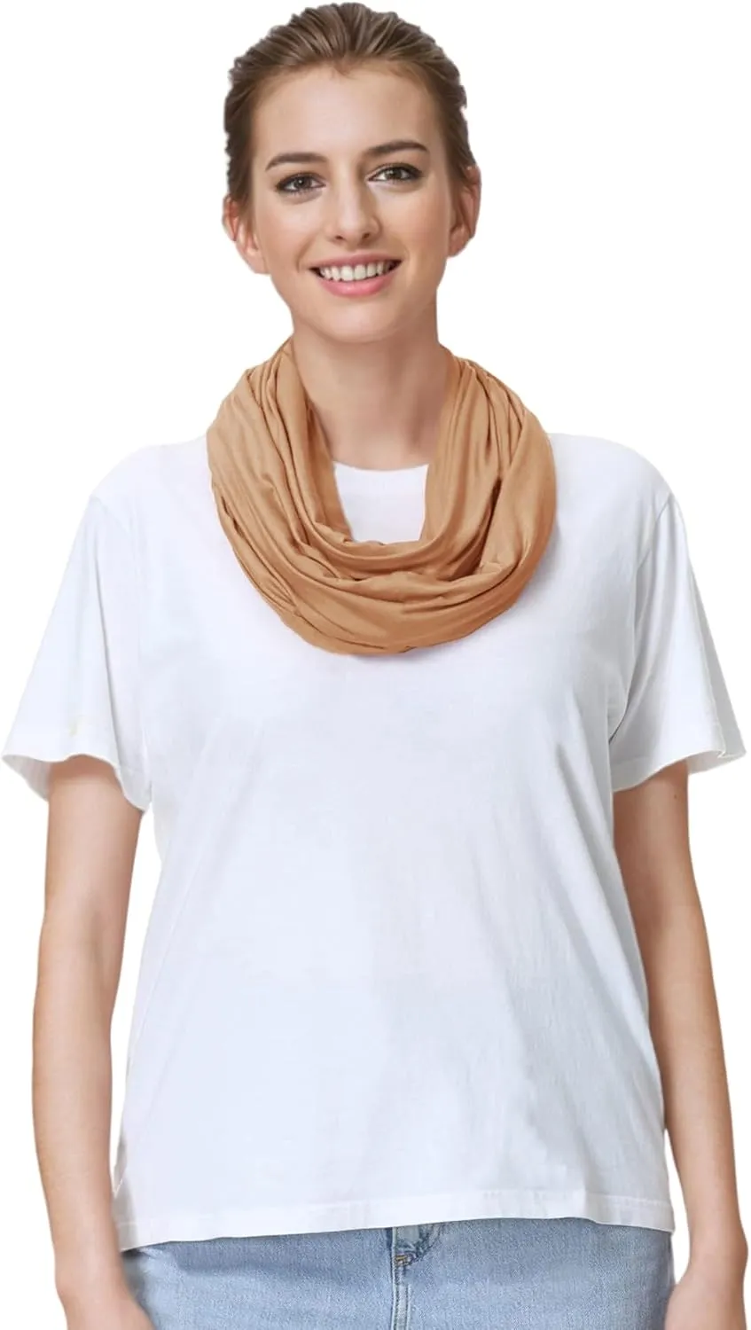 Lina & Lily Premium Modal Jersey Knit Women's Infinity Scarf Loop Lightweight