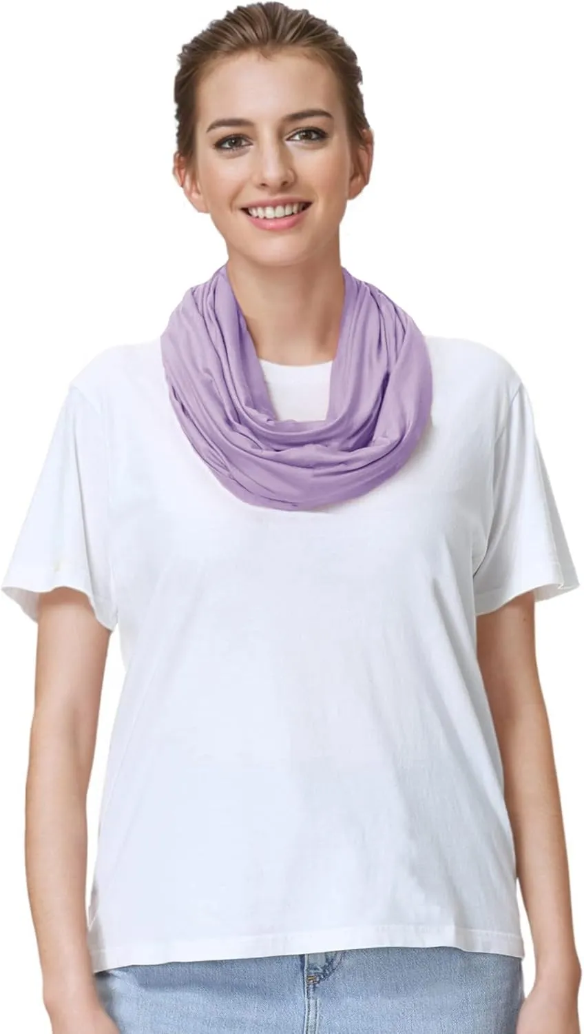 Lina & Lily Premium Modal Jersey Knit Women's Infinity Scarf Loop Lightweight