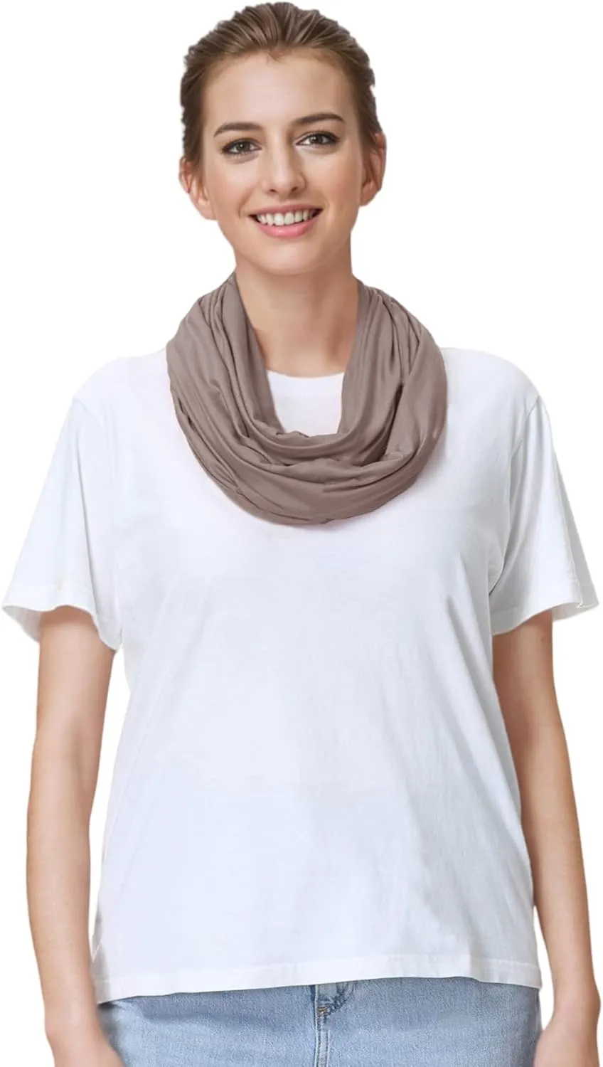 Lina & Lily Premium Modal Jersey Knit Women's Infinity Scarf Loop Lightweight