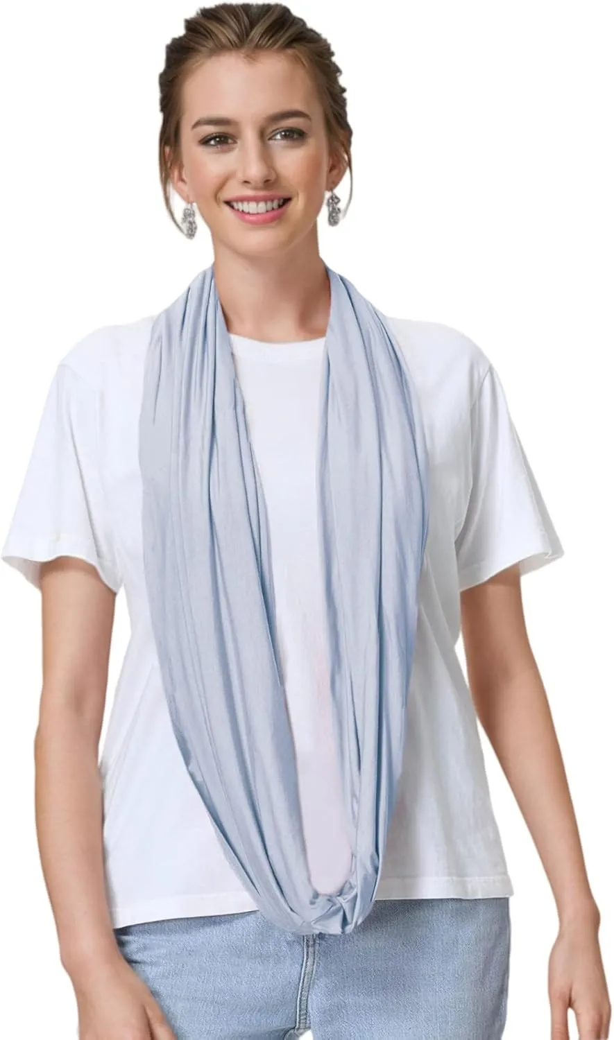 Lina & Lily Premium Modal Jersey Knit Women's Infinity Scarf Loop Lightweight