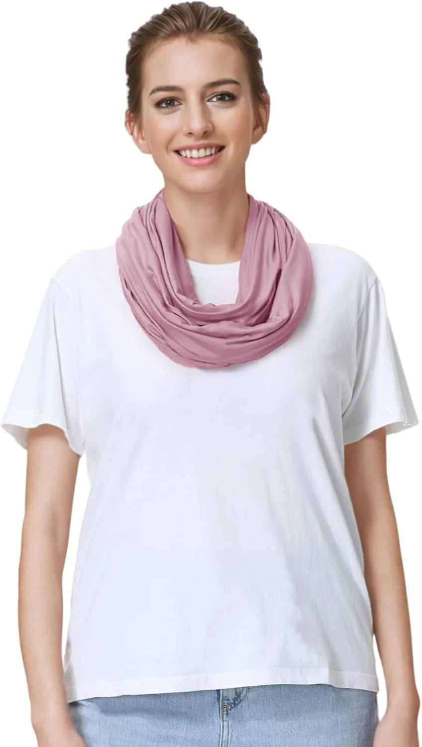 Lina & Lily Premium Modal Jersey Knit Women's Infinity Scarf Loop Lightweight
