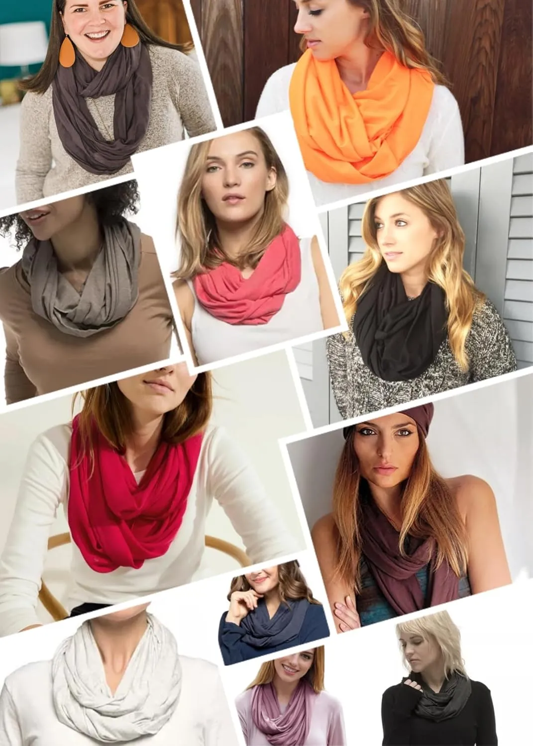 Lina & Lily Premium Modal Jersey Knit Women's Infinity Scarf Loop Lightweight