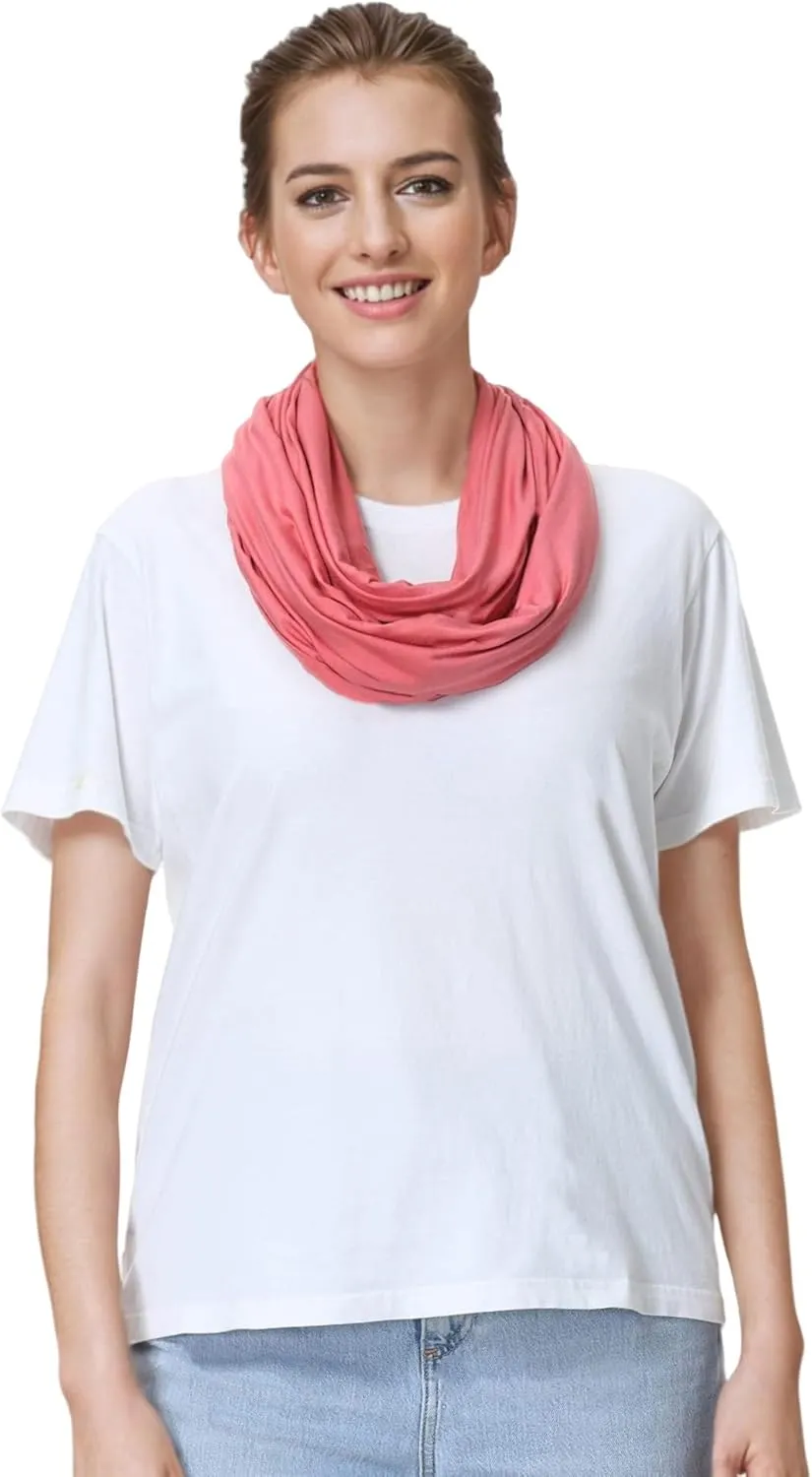 Lina & Lily Premium Modal Jersey Knit Women's Infinity Scarf Loop Lightweight