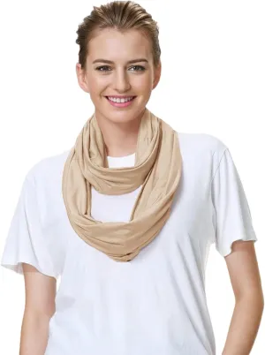 Lina & Lily Premium Modal Jersey Knit Women's Infinity Scarf Loop Lightweight