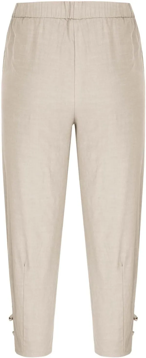 Linen Pants for Men Drawstring Elastic Waist Yoga Pants Summer Beach Loose Trousers Full Length Summerwear