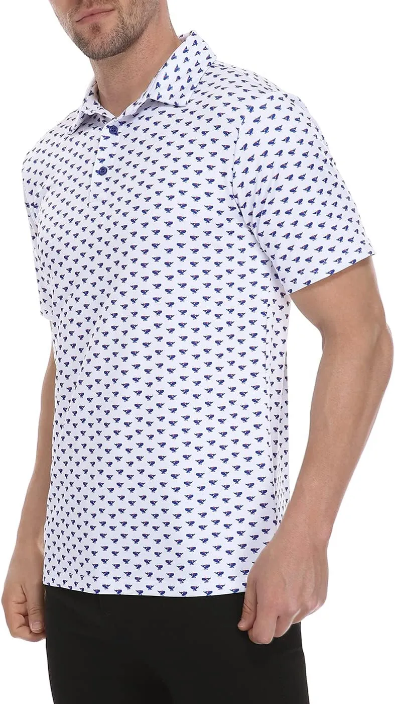 LRD Golf Shirts for Men UPF 50 Moisture Wicking Short Sleeve Polo Shirt