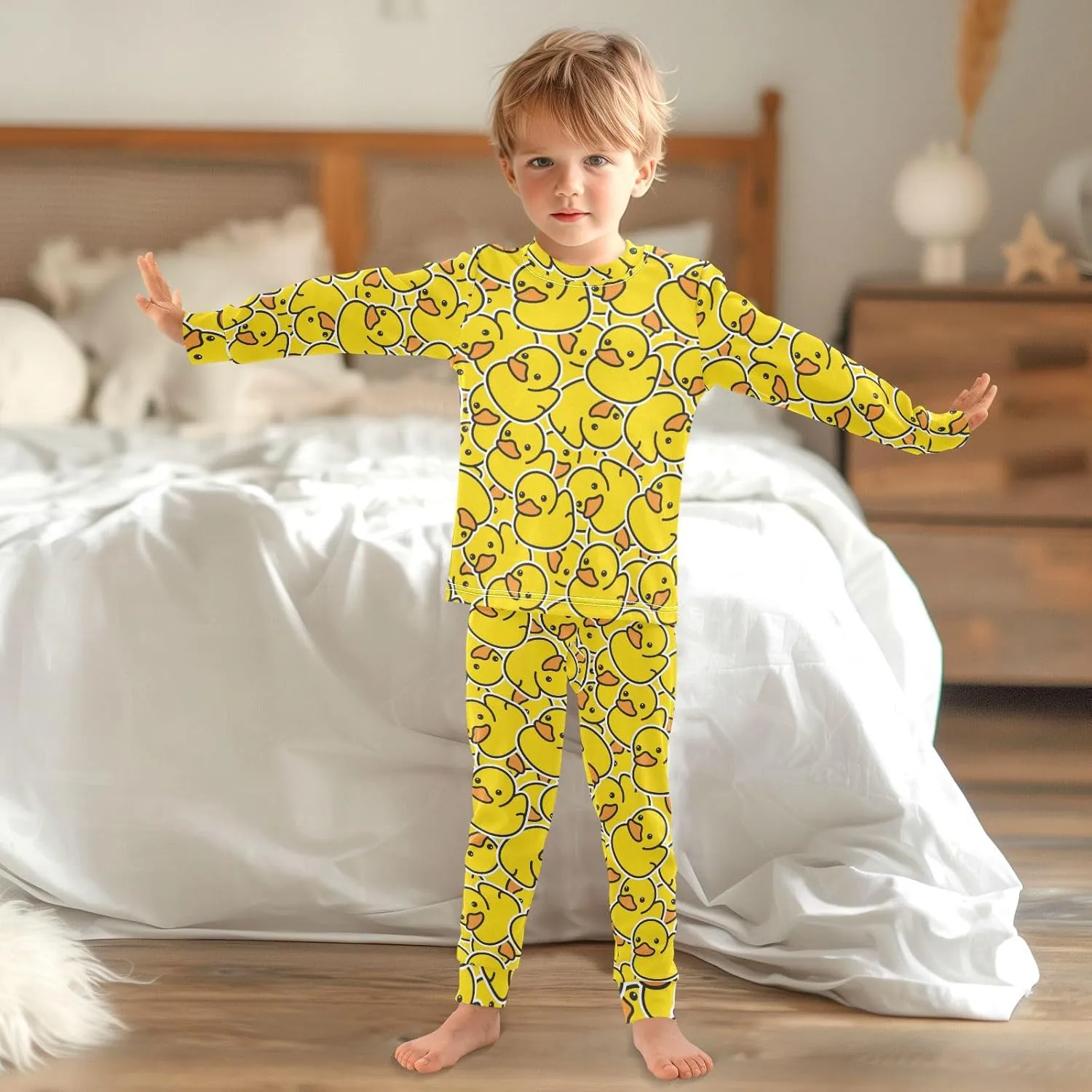 MCHIVER Cute Black Cats Pajamas Set 2 Piece Cotton Pjs Set Long Sleeve Sleepwear Size 18M-8Y