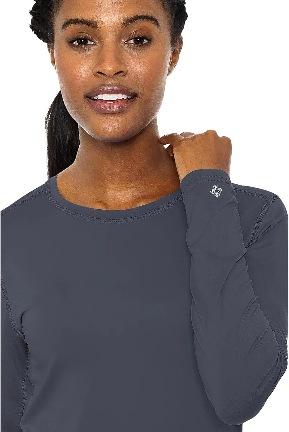 Med Couture Women's Underscrub Top Long Sleeve Performance Knit Tee, 360° Stretch, Lightweight & Ultra Soft Fabric - MC8499