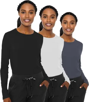 Med Couture Women's Underscrub Top Long Sleeve Performance Knit Tee, 360° Stretch, Lightweight & Ultra Soft Fabric - MC8499