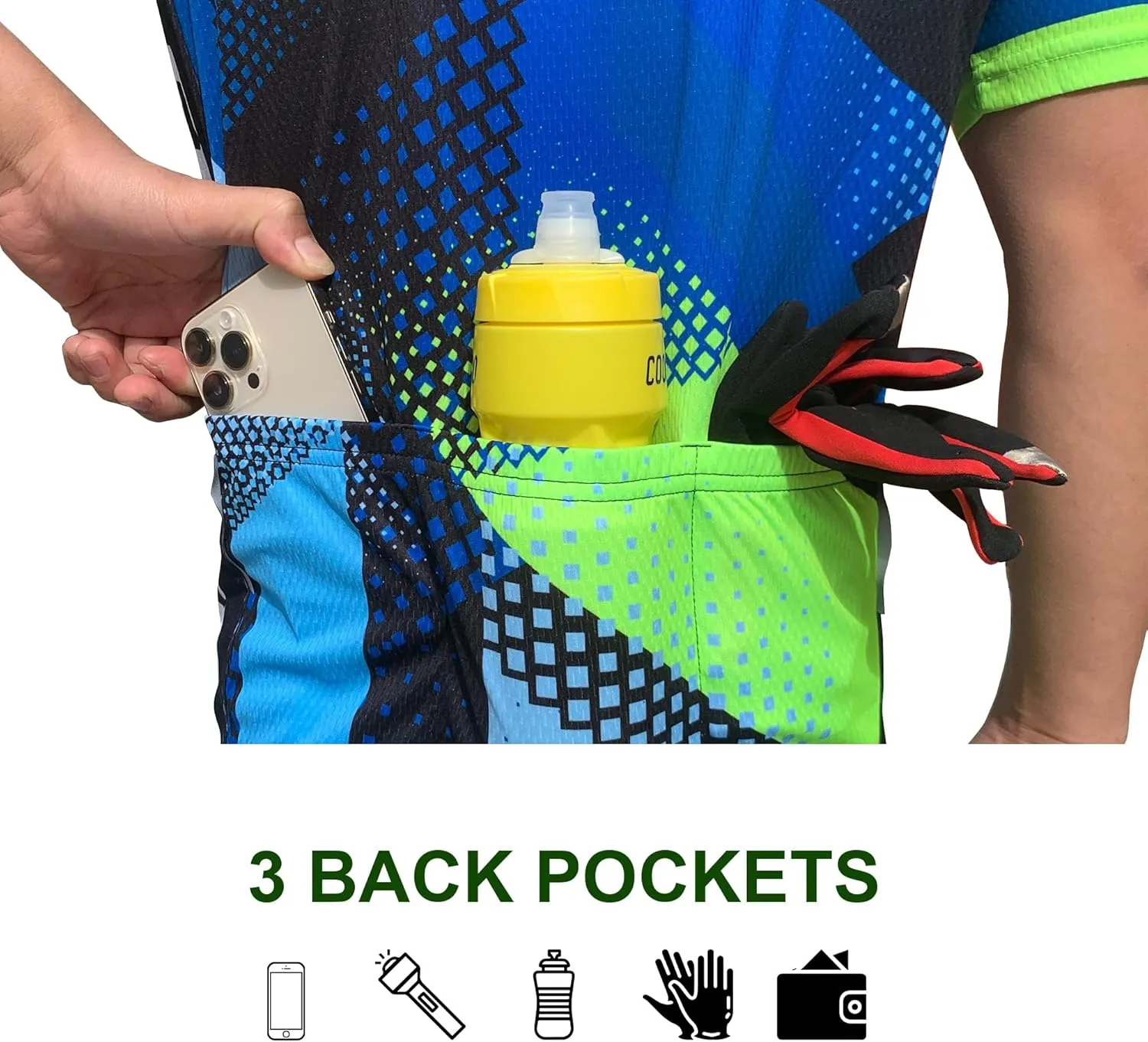 Men Bike Jersey Short Sleeve Road Cycling Shirts Biking Tops Moisture Wicking