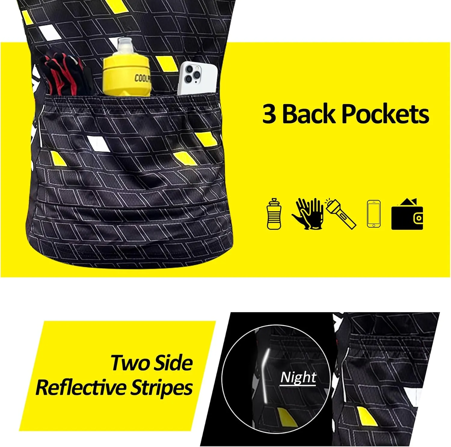 Men Bike Jersey Short Sleeve Road Cycling Shirts Biking Tops Moisture Wicking