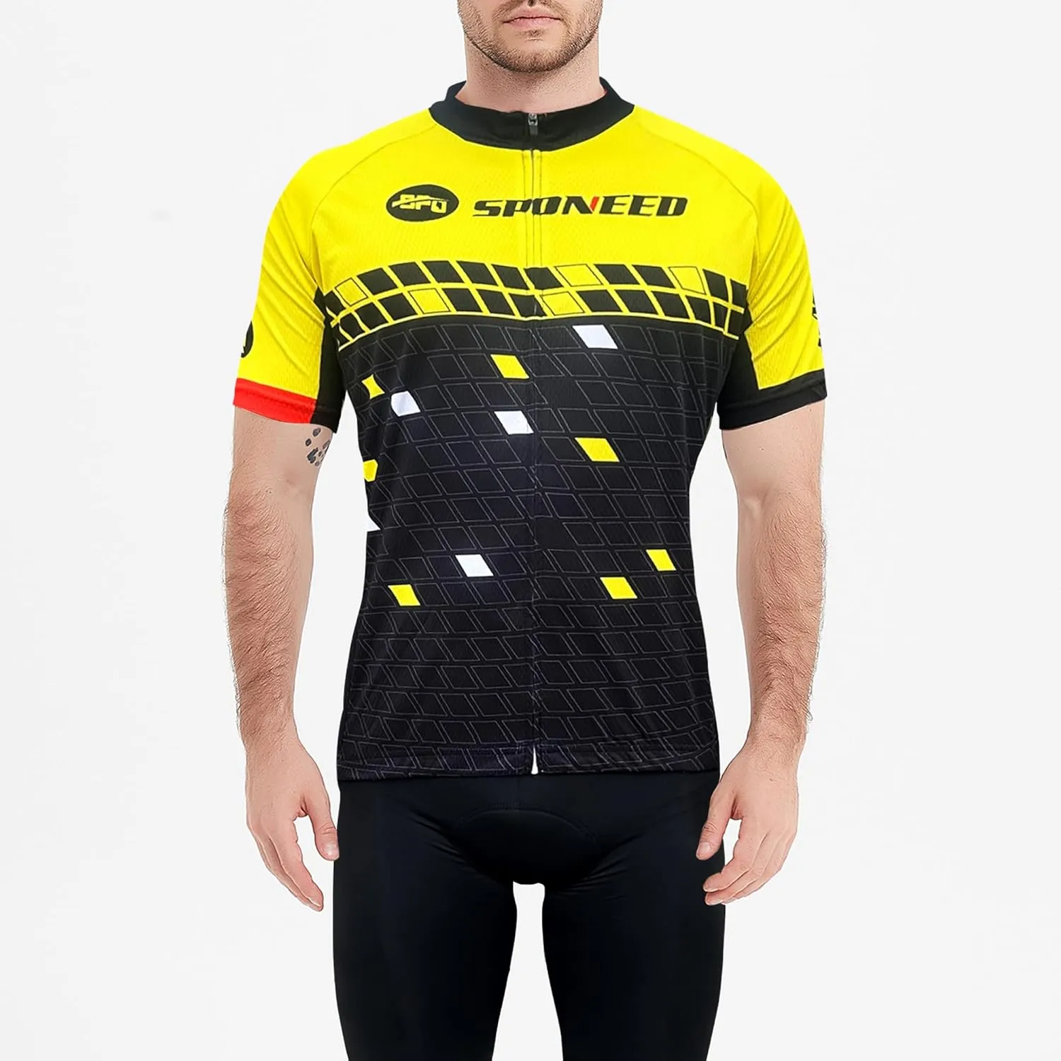 Men Bike Jersey Short Sleeve Road Cycling Shirts Biking Tops Moisture Wicking