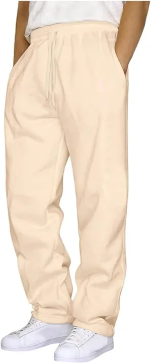Men Cargo Pants with Pockets Stretch Drawstring Elastic Waist Sweatpants Tall Regular Fit Pants Tall Joggers Trousers