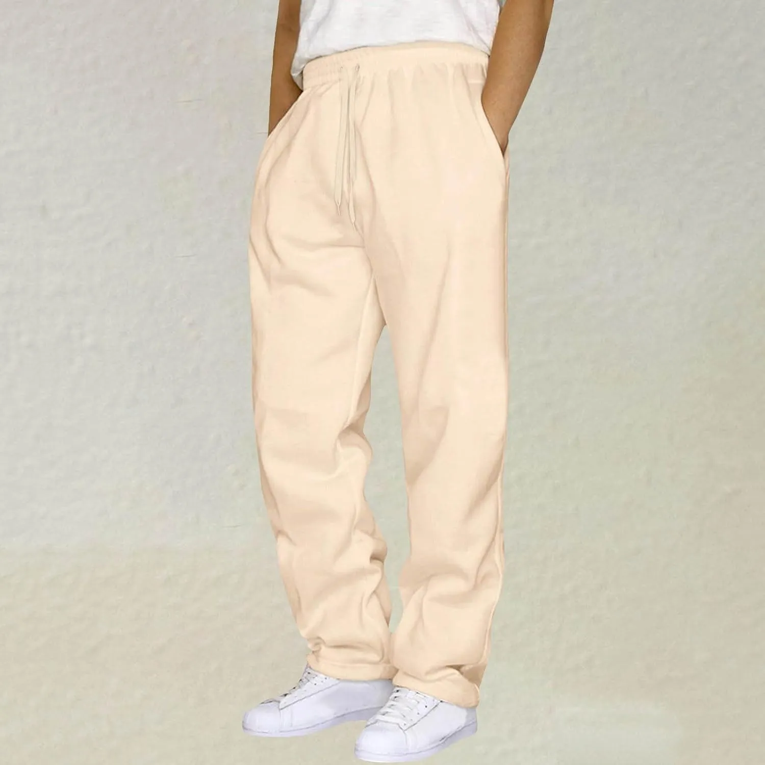 Men Cargo Pants with Pockets Stretch Drawstring Elastic Waist Sweatpants Tall Regular Fit Pants Tall Joggers Trousers